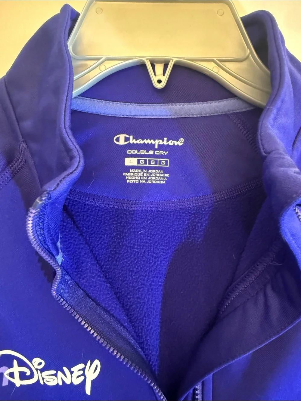 Champion Royal Blue Full-Zip Athletic Jacket with Disney Logo
